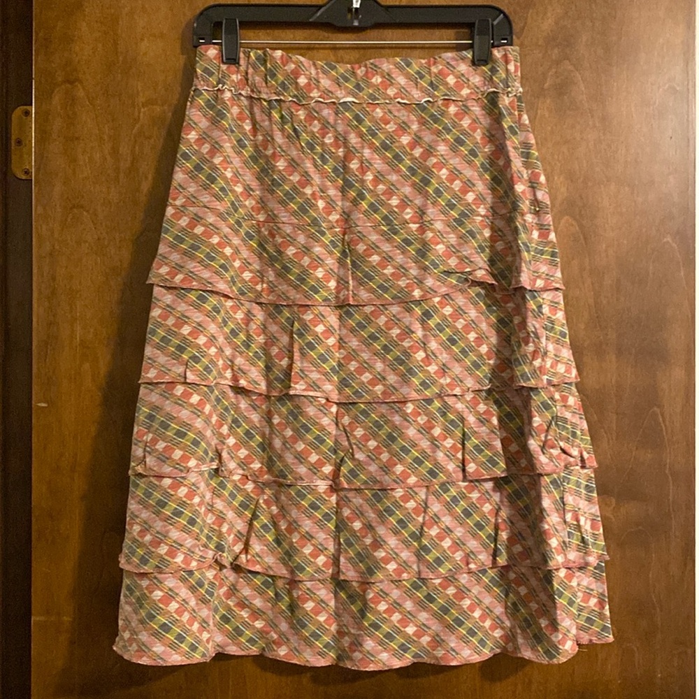 MATILDA JANE Clothing Co 100% cotton tiered midi skirt. Cute, fun, comfortable!!